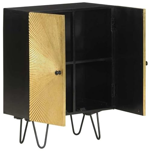 Eleganz Sideboard aus Massivholz Mango 55x30x75 cm - Wohnzimmermöbel Set, langlebig & stilvoll - Perfekte Aufbewahrung für kleine Räume von Eleganz