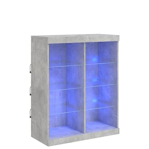 Eleganz Sideboard mit -Beleuchtung Betongrau 81x37x100 cm – Modernes Wohnzimmermöbel für Stauraum & Ambiente | Schlankes Design mit integrierter -Leuchte Eleganz Sideboard mit -Beleuchtung Betongrau 81x37x100 cm – Modernes Wohnzimmermöbel für Stauraum & Ambiente | Schlankes Design mit integrierter -Leuchte von Eleganz