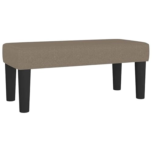 Eleganz Sitzbank Taupe 70x30x30 cm aus Stoff (100% Polyester) und Sperrholz - Modernes Design für Wohnzimmer, Flur oder Schlafzimmer - Stilvolle und langlebige Sitzlösung von Eleganz