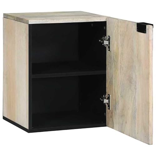 Eleganz Spülenschrank mit Regal - Badezimmermöbel-Set in Braun & Schwarz (38x33,5x48 cm) - Stauraum-Lösung mit Regal für Bad & WC - Platzsparend & Stilvoll von Eleganz