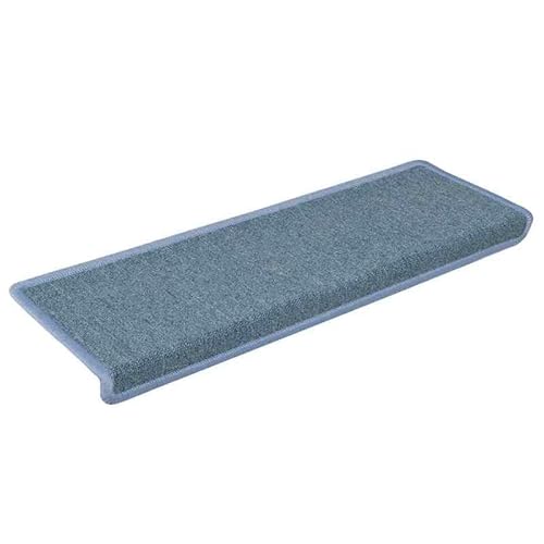 Eleganz Stufenmatten 30 STK. 65x21x4 cm Blau - Nadelgestanztes Gewebe (100% Polypropylen) - Langlebig & rutschfest - Ideal für Treppen & Eingangsbereiche von Eleganz