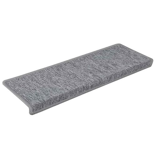 Eleganz Stufenmatten 30 STK. 65x21x4 cm Weiß und Grau - Nadelgestanztes Gewebe (100% Polypropylen) - Langlebig & Pflegeleicht - Ideal für Treppen, Flure & Eingangsbereiche von Eleganz
