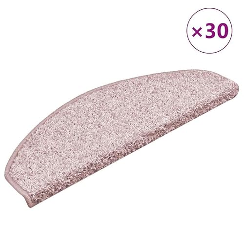 Eleganz Stufenmatten 30 STK. Hellrosa 65x21x4 cm - 100% PP Getuftet, Langlebig & Pflegeleicht - Ideal für Treppen, Flure & Eingangsbereiche - Sicherheit & Komfort für Zuhause von Eleganz