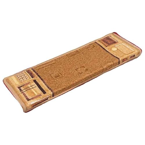 Eleganz Stufenmatten Selbstklebend 10 STK. 65x21x4 cm Beige - 100% Polyamid, Getuftet - rutschfest & Langlebig - Ideal für Treppen & Eingangsbereiche von Eleganz