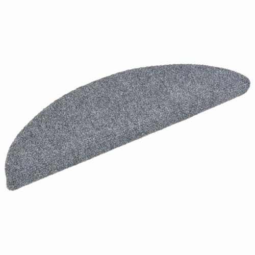 Eleganz Stufenmatten Selbstklebend 30 STK. Hellgrau 56x17x3 cm - Nadelgestanztes Gewebe (100% Polypropylen) - rutschfest & Langlebig - Ideal für Treppen & Eingangsbereiche von Eleganz