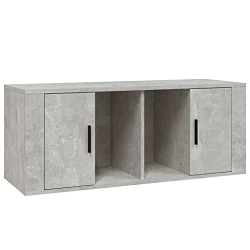 Eleganz TV-Schrank Betongrau 100x35x40 cm aus Holzwerkstoff - Moderner Lautsprecher-Ständer für Wohnzimmer, langlebig und platzsparend Eleganz TV-Schrank Betongrau 100x35x40 cm aus Holzwerkstoff - Moderner Lautsprecher-Ständer für Wohnzimmer, langlebig und platzsparend von Eleganz