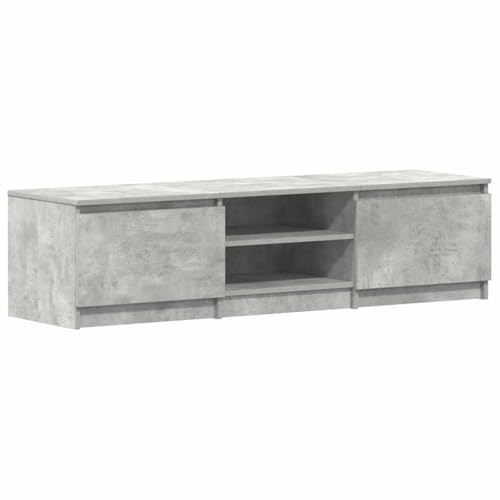 Eleganz TV-Schrank Betongrau 140x40x35,5 cm aus Holzwerkstoff - Moderner Lautsprecher-Schrank für Wohnzimmer, langlebig & platzsparend von Eleganz