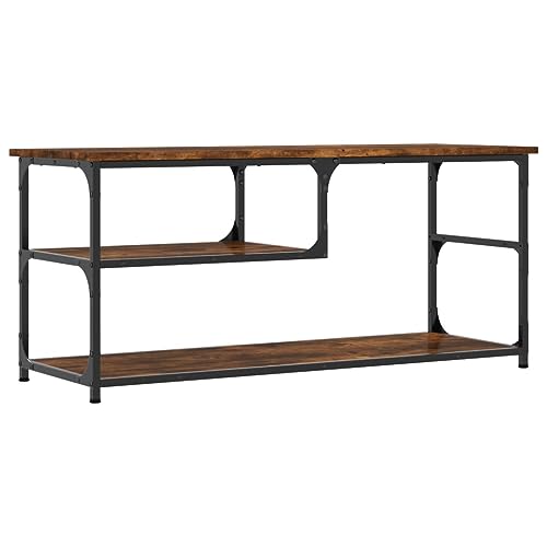 Eleganz TV-Schrank Räuchereiche 103x38x46,5 cm aus Holzwerkstoff und Stahl - Moderner Lautsprecher-Schrank für Wohnzimmer, langlebig und platzsparend Eleganz TV-Schrank Räuchereiche 103x38x46,5 cm aus Holzwerkstoff und Stahl - Moderner Lautsprecher-Schrank für Wohnzimmer, langlebig und platzsparend von Eleganz