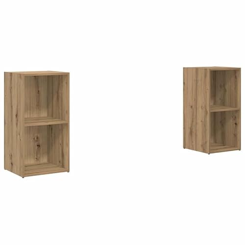 Eleganz TV-Schrank-Set 2-TLG. aus Holzwerkstoff im Landhausstil - modernes TV-Möbel für Wohnzimmer & Esszimmer - stilvoll & stabil (72 x 35 x 36.5 cm) von Eleganz