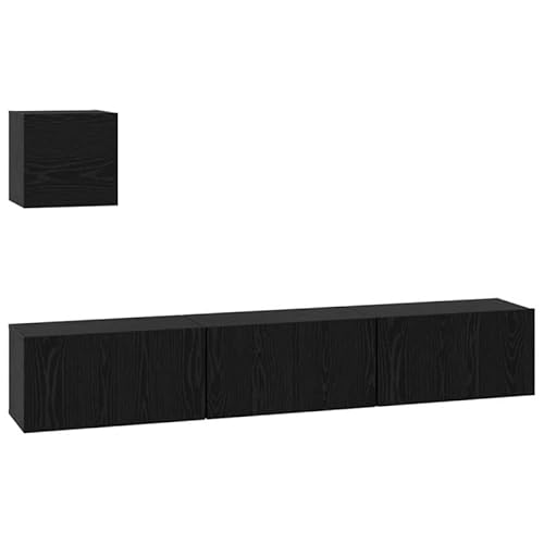 Eleganz TV-Schrank-Set 4-teilig aus Schwarze Eiche Holzwerkstoff 60x30x30 cm - Modernes Wohnzimmer Möbel Set für kleine Räume Eleganz TV-Schrank-Set 4-teilig aus Schwarze Eiche Holzwerkstoff 60x30x30 cm - Modernes Wohnzimmer Möbel Set für kleine Räume von Eleganz