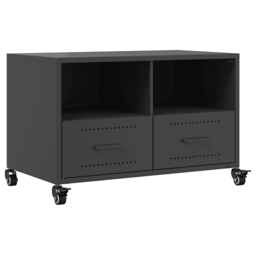Eleganz TV-Schrank aus kaltgewalztem Stahl, 68x39x43,5 cm, schwarz - Moderner Lautsprecher-Ständer für Wohnzimmer, langlebig und platzsparend Eleganz TV-Schrank aus kaltgewalztem Stahl, 68x39x43,5 cm, schwarz - Moderner Lautsprecher-Ständer für Wohnzimmer, langlebig und platzsparend von Eleganz