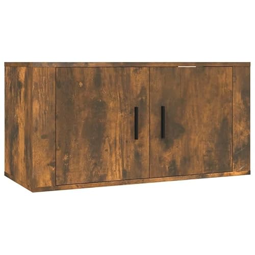 Eleganz TV-Wandschrank Räuchereiche 80x34,5x40 cm - Moderner Lautsprecher-Schrank für Wohnzimmer, Schlafzimmer | Stilvolles Design, Stabile Holzstruktur | Platzsparend & Organisiert von Eleganz