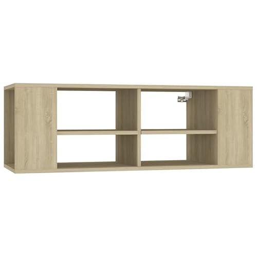 Eleganz TV-Wandschrank Sonoma-Eiche 102x35x35 cm aus Holzwerkstoff - Moderner Lautsprecher-Schrank für Wohnzimmer & Home-Entertainment, Platzsparend & Stilvoll Eleganz TV-Wandschrank Sonoma-Eiche 102x35x35 cm aus Holzwerkstoff - Moderner Lautsprecher-Schrank für Wohnzimmer & Home-Entertainment, Platzsparend & Stilvoll von Eleganz