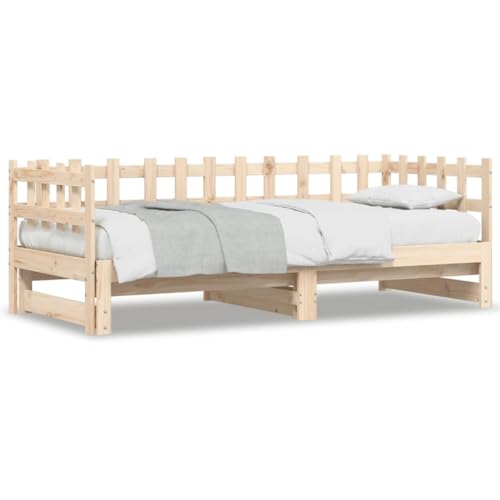 Eleganz Tagesbett Ausziehbar 2X(90x200) cm aus Massivholz Kiefer - Platzsparendes Kinderbett oder Gästebett mit langlebiger Qualität von Eleganz