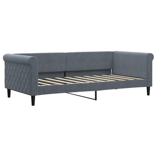 Eleganz Tagesbett Dunkelgrau 90x190 cm - Samtbezug, modernes Schlafsofa für Wohnzimmer oder Gastzimmer, platzsparend & komfortabel Eleganz Tagesbett Dunkelgrau 90x190 cm - Samtbezug, modernes Schlafsofa für Wohnzimmer oder Gastzimmer, platzsparend & komfortabel von Eleganz