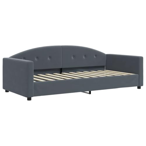 Eleganz Tagesbett Dunkelgrau 90x200 cm Samt - Modernes Schlafsofa für Wohnzimmer & Gastbereich, Platzsparend & Bequem, Ideal für kleine Räume & Gäste Eleganz Tagesbett Dunkelgrau 90x200 cm Samt - Modernes Schlafsofa für Wohnzimmer & Gastbereich, Platzsparend & Bequem, Ideal für kleine Räume & Gäste von Eleganz