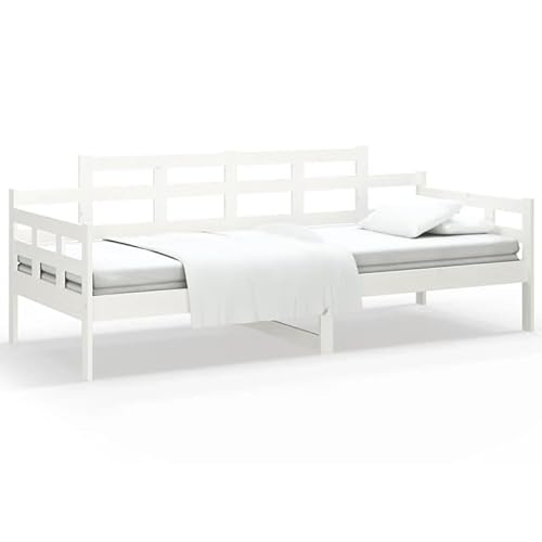 Eleganz Tagesbett Weiß 80x200 cm aus Massivholz Kiefer | Langlebiges Kinder- oder Gästebett | Perfekt für kleine Räume | Natürliche und Stabile Schlafumgebung Eleganz Tagesbett Weiß 80x200 cm aus Massivholz Kiefer | Langlebiges Kinder- oder Gästebett | Perfekt für kleine Räume | Natürliche und Stabile Schlafumgebung von Eleganz