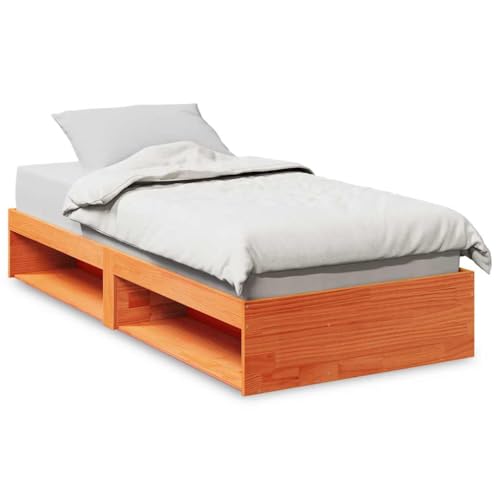 Eleganz Tagesbett aus Massivholz Kiefer 90x190 cm wachsbraun - Langlebiges Kinderbett oder Gästebett für kleine Räume - Natürlich & Stilvoll von Eleganz