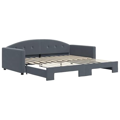 Eleganz Tagesbett ausziehbar dunkelgrau 100x200 cm samt - Moderne Schlafcouch für Wohnzimmer oder Gastzimmer - Hochwertiges Bezugsmaterial für Komfort und Langlebigkeit Eleganz Tagesbett ausziehbar dunkelgrau 100x200 cm samt - Moderne Schlafcouch für Wohnzimmer oder Gastzimmer - Hochwertiges Bezugsmaterial für Komfort und Langlebigkeit von Eleganz