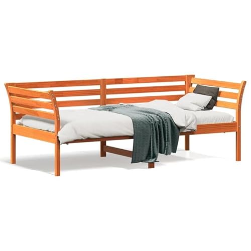 Eleganz Tagesbett ohne Matratze 75x190 cm aus Massivholz Kiefer - Hochwertiges Kinderbett oder Gästebett für kleine Räume - Langlebig und Natürlich von Eleganz