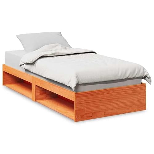 Eleganz Tagesbett ohne Matratze 90x200 cm aus Massivholz Kiefer - Solides Kinderbett oder Gästebett für kleine Räume - Natürliches Wachsbraun, Langlebig & Stilvoll von Eleganz
