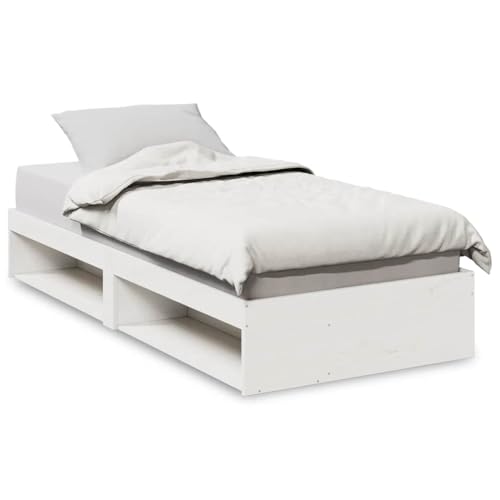 Eleganz Tagesbett ohne Matratze Weiß 100x200 cm aus Massivholz Kiefer - Langlebiges & Stilvolles Gästebett für Schlafzimmer oder Wohnbereich von Eleganz
