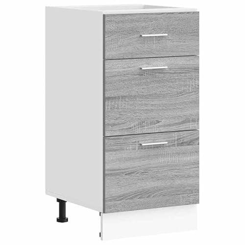 Eleganz Unterschrank Lyon Grau Sonoma 40x46x81,5 cm Küchenschrank aus Holzwerkstoff - Moderner Küchenunterschrank für kleine Räume, langlebig und pflegeleicht von Eleganz