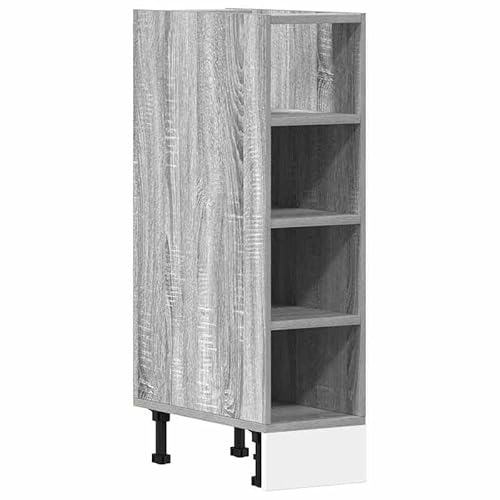 Eleganz Unterschrank Riga Grau Küchenschrank aus Holzwerkstoff 20x44,5x81,5 cm - Moderner Stauraum für Küche & Wohnen von Eleganz