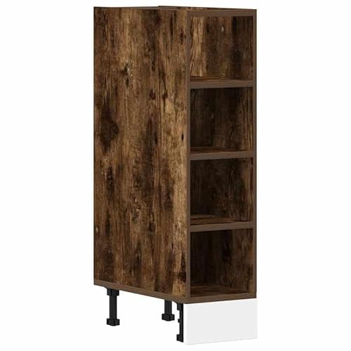 Eleganz Unterschrank Riga Räuchereiche 20x44,5x81,5 cm Küchenschrank aus Holzwerkstoff - Moderner Unterbau für kleine Küchen, langlebig & stilvoll von Eleganz