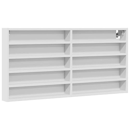 Eleganz Wandregal Weiß 100x8,5x50 cm aus Holzwerkstoff - Modernes Vitrinenschrank für Wohnzimmer, Küche & Flur - Stabiles Design & Vielseitige Aufbewahrung von Eleganz