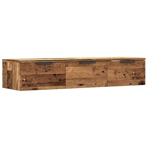 Eleganz Wandschrank Altholz-Optik 102x30x20 cm - Wohnzimmermöbel-Set aus Holzwerkstoff, stilvoll & platzsparend für kleine Räume, rustikale Designoptik von Eleganz
