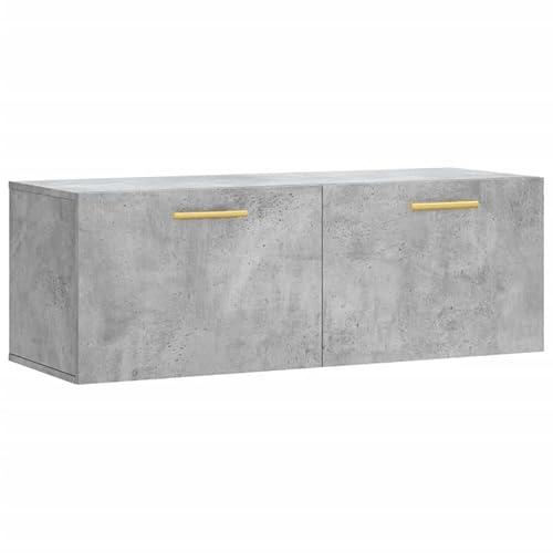 Eleganz Wandschrank Betongrau 100x36,5x35 cm aus Holzwerkstoff - Moderner Wohnzimmerschrank mit Stauraum für kleine Räume Eleganz Wandschrank Betongrau 100x36,5x35 cm aus Holzwerkstoff - Moderner Wohnzimmerschrank mit Stauraum für kleine Räume von Eleganz