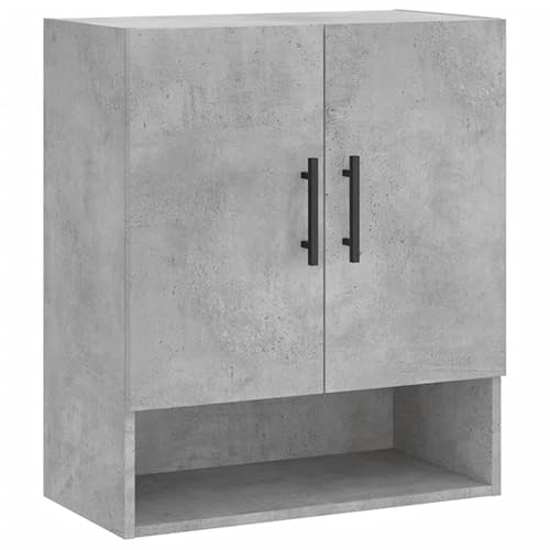 Eleganz Wandschrank Betongrau 60x31x70 cm aus Holzwerkstoff - Moderner Wohnzimmerschrank mit Stauraum für kleine Räume und Familien von Eleganz