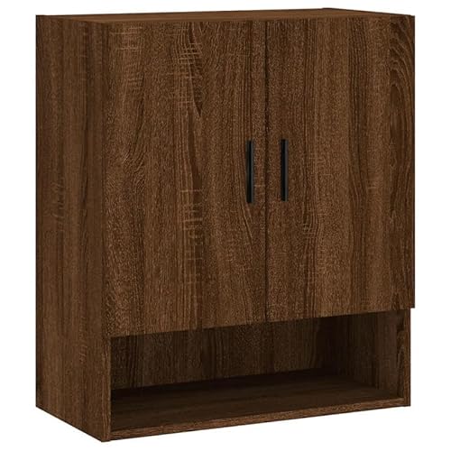 Eleganz Wandschrank Braun Eichen-Optik 60x31x70 cm - Holzwerkstoff Schrank für Wohnzimmer, Schlafzimmer oder Flur - Stauraum Lösung mit modernem Design von Eleganz