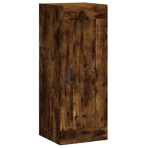 Eleganz Wandschrank Räuchereiche 34,5x34x90 cm aus Holzwerkstoff & Zinklegierung - Moderner Kleiderschrank für Wohnzimmer, Schlafzimmer oder Flur - Stilvolles Möbelstück mit viel Stauraum Eleganz Wandschrank Räuchereiche 34,5x34x90 cm aus Holzwerkstoff & Zinklegierung - Moderner Kleiderschrank für Wohnzimmer, Schlafzimmer oder Flur - Stilvolles Möbelstück mit viel Stauraum von Eleganz