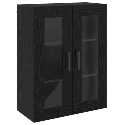 Eleganz Wandschrank Schwarze Eiche 69,5 x 34 x 90 cm - Moderner Holzwerkstoff Schrank für Wohnzimmer, Schlafzimmer oder Flur - Stilvolles Möbelstück mit viel Stauraum von Eleganz