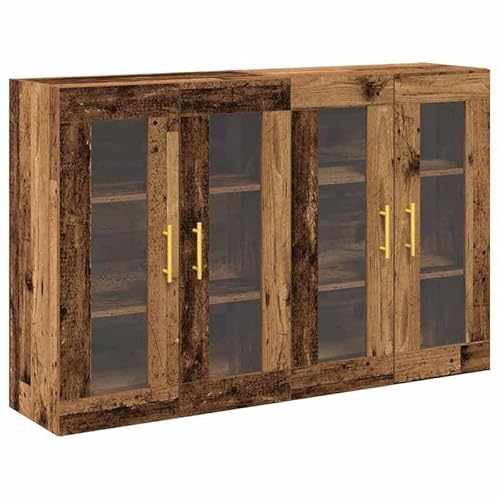 Eleganz Wandschrank-Set 2-TLG aus Holzwerkstoff im Altholz-Look 69,5x34x90 cm - Wohnzimmermöbel für stilvolles Einrichten Eleganz Wandschrank-Set 2-TLG aus Holzwerkstoff im Altholz-Look 69,5x34x90 cm - Wohnzimmermöbel für stilvolles Einrichten von Eleganz