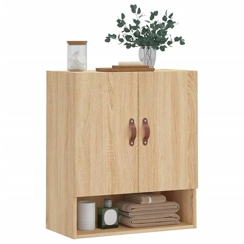 Eleganz Wandschrank Sonoma-Eiche 60x31x70 cm aus Holzwerkstoff - Wohnzimmermöbel-Set mit stilvollem Design, platzsparend und langlebig für kleine Räume von Eleganz