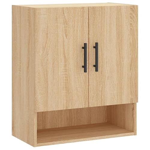Eleganz Wandschrank Sonoma-Eiche 60x31x70 cm aus Holzwerkstoff - Wohnzimmermöbel-Set platzsparend & stilvoll - Moderner Aufbewahrungsschrank für kleine Räume von Eleganz