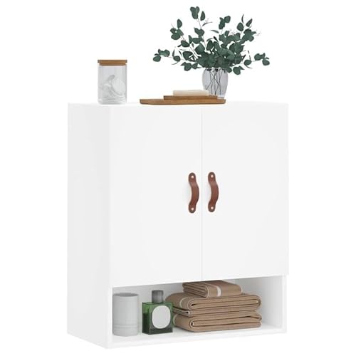 Eleganz Wandschrank Weiß 60x31x70 cm aus Holzwerkstoff - Moderner Kleiderschrank für Wohnzimmer, Schlafzimmer oder Flur - Platzsparend & Stilvoll von Eleganz