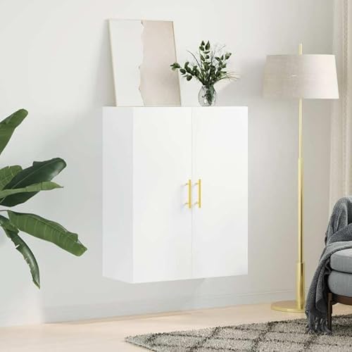 Eleganz Wandschrank Weiß 69,5x34x90 cm - Moderner Wohnzimmerschrank aus Holzwerkstoff - Platzsparend & Stilvoll - Ideal für kleine Räume von Eleganz