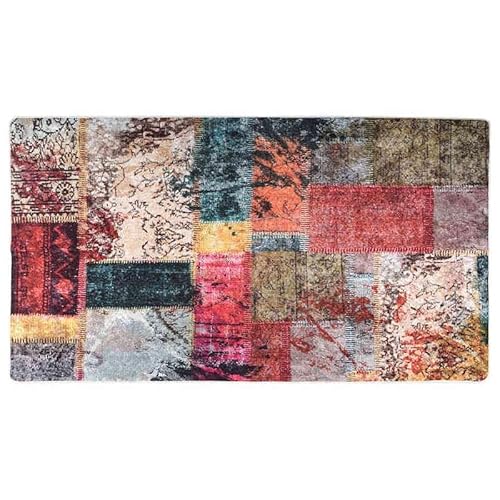 Eleganz Waschbarer Teppich Patchwork 190x300 cm - Rutschfester Wohnzimmerteppich aus 100% Polyester - Stilvoll & pflegeleicht für Wohnung und Haus Eleganz Waschbarer Teppich Patchwork 190x300 cm - Rutschfester Wohnzimmerteppich aus 100% Polyester - Stilvoll & pflegeleicht für Wohnung und Haus von Eleganz