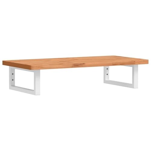 Eleganz Waschbeckenregal aus Stahl und Massivholz Buche - Wandmontage für Badezimmer | Stilvoll & Platzsparend | Langlebig & Stabiles Regal für Handtücher & Zubehör von Eleganz