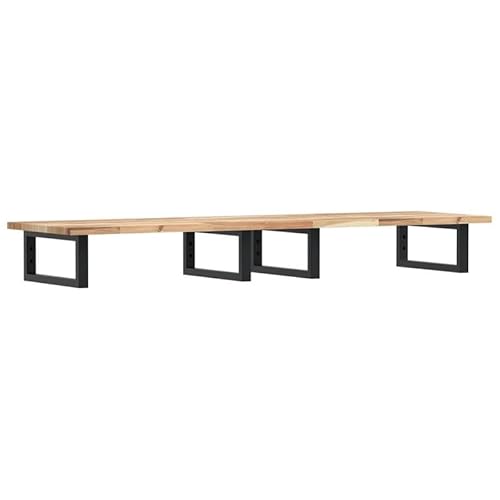 Eleganz Waschbeckenregal aus massivem Akazienholz (unbehandelt) - Wandmontage für Badezimmer - Stabile Aufbewahrung für Seife, Handtücher & Zubehör - Natürliches Design für eine gemütliche Atmosphäre von Eleganz