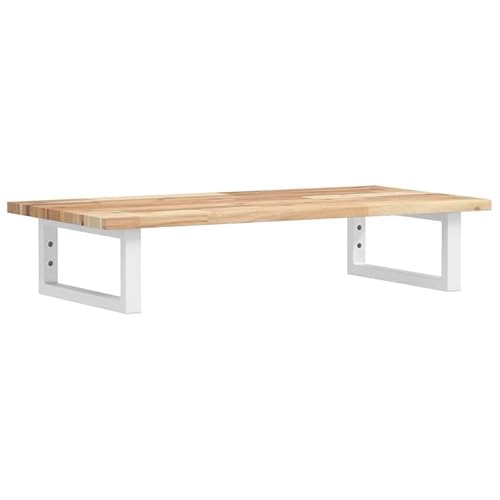 Eleganz Waschbeckenregal aus massivem Akazienholz & Stahl - Badezimmermöbel-Set für Wandmontage, unbehandelt, langlebig und stilvoll - Platzsparendes Design für mehr Ordnung im Bad von Eleganz