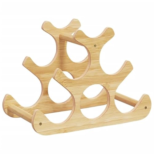 Eleganz Weinregal aus Bambus für 6 Flaschen (35x18x25,5 cm) - Platzsparende & stabile Weinkellerei für Küche, Wohnzimmer oder Keller - Eco-Friendly & langlebig von Eleganz