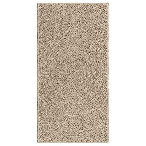 Eleganz ZIZUR Teppich Beige 60x110 cm - Jute-Optik für Indoor und Outdoor - Robuster PP-Teppich (100% Polypropylen) - pflegeleicht & strapazierfähig - ideal für Wohnzimmer, Balkon oder Terrasse von Eleganz