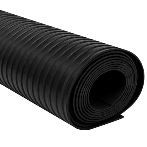 Eleganz rutschfeste Gummi Bodenmatte 1,5x2 m - Teppich für Eingangsbereich, Küche & Balkon - 3 mm Rippen Design - Langlebig & Pflegeleicht von Eleganz