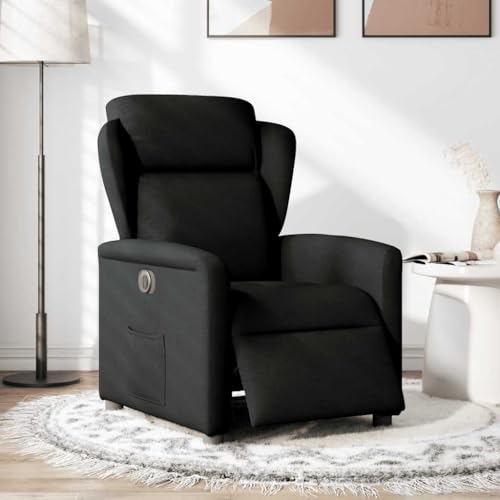 Elektrischer Relaxsessel Schwarz Stoff - Verstellbarer Ottomansessel mit Massagefunktion für Wohnzimmer und Homeoffice - Bequem und Langlebig Elektrischer Relaxsessel Schwarz Stoff - Verstellbarer Ottomansessel mit Massagefunktion für Wohnzimmer und Homeoffice - Bequem und Langlebig von Eleganz