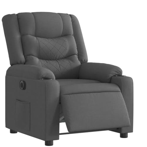 Elektrischer Relaxsessel in Dunkelgrau mit Stoffbezug - Verstellbarer Ottomann für Wohnzimmer & Balkon - Bequeme Sitzlösung mit Fußstütze Elektrischer Relaxsessel in Dunkelgrau mit Stoffbezug - Verstellbarer Ottomann für Wohnzimmer & Balkon - Bequeme Sitzlösung mit Fußstütze von Eleganz